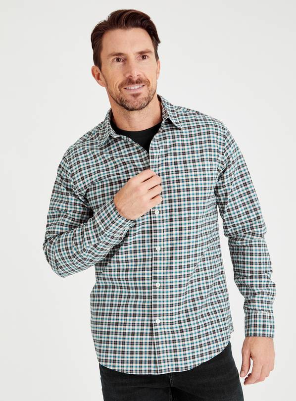 Buy Micro Multi Check Long Sleeve Shirt XXXXL Shirts Argos